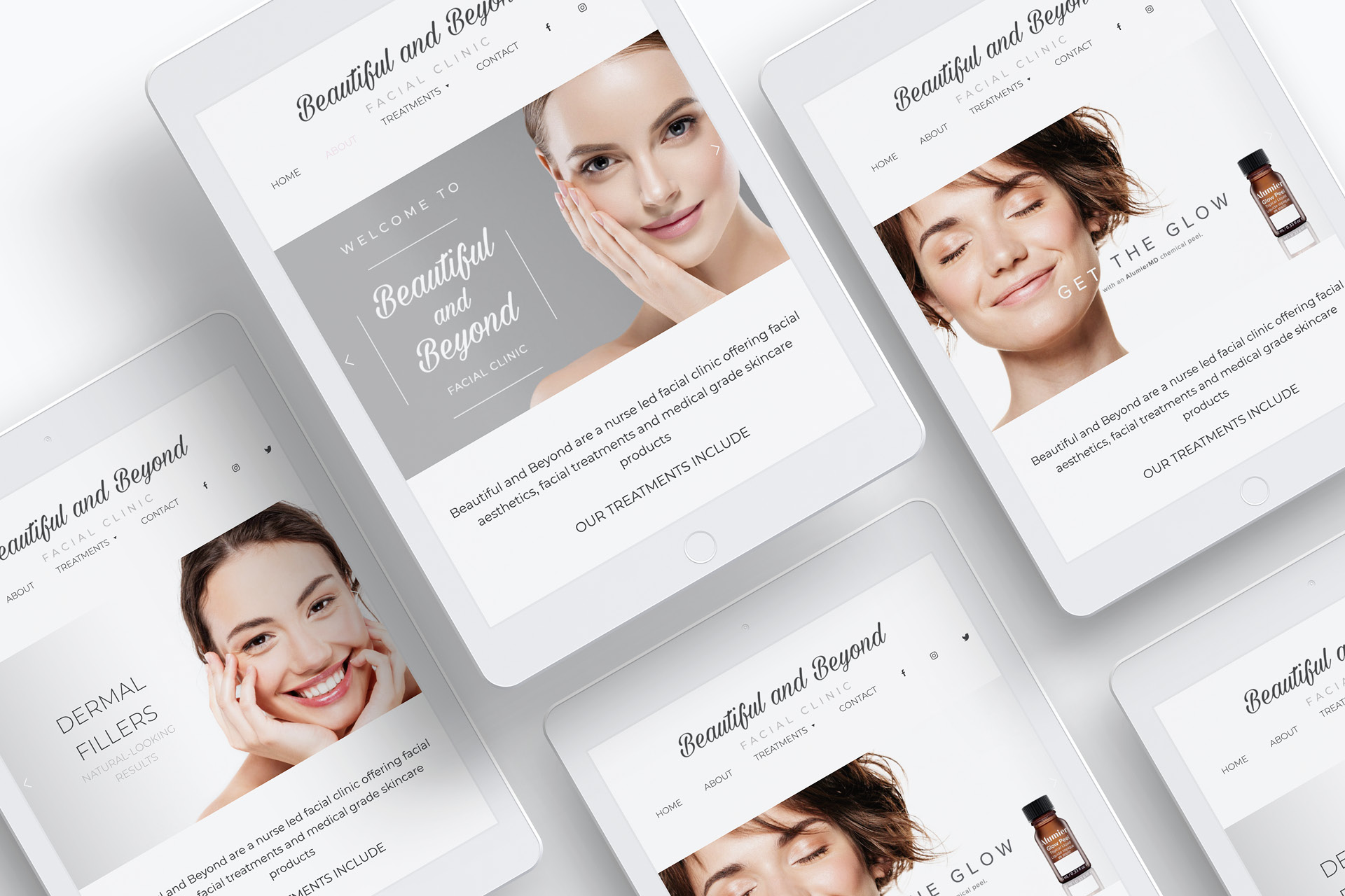 Health and beauty responsive website design