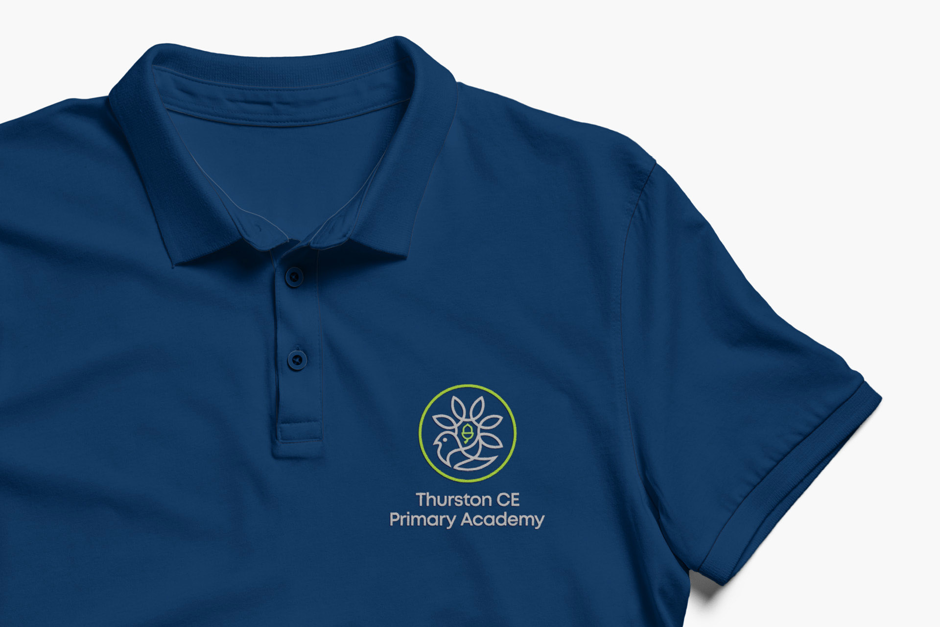 Branding and logo design Thurston Primary Academy School uniform embroidery